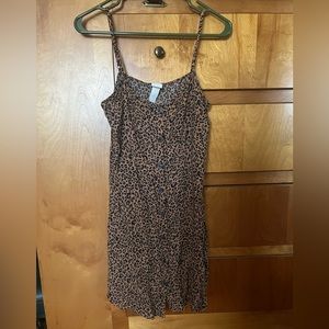 H&M short dress leopard print size 6
